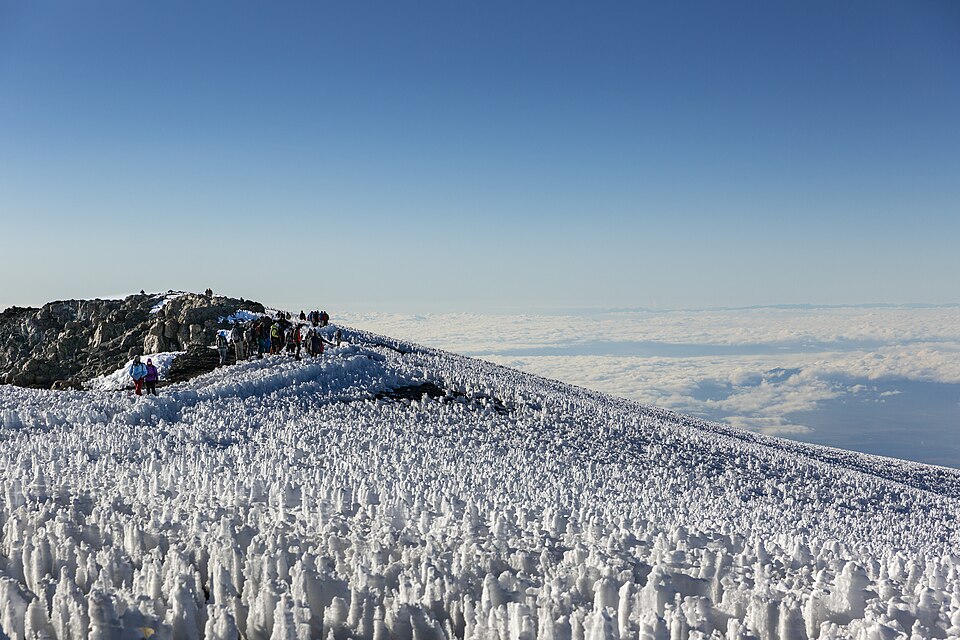 Uitzicht vanaf top kilimanjaro — Mount Kilimanjaro, Tanzania