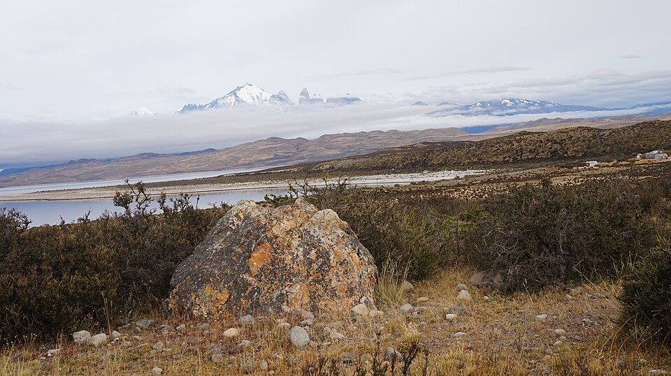 Patagonia chilena, al fondo Torres del Paine — Torres del Paine, Chile