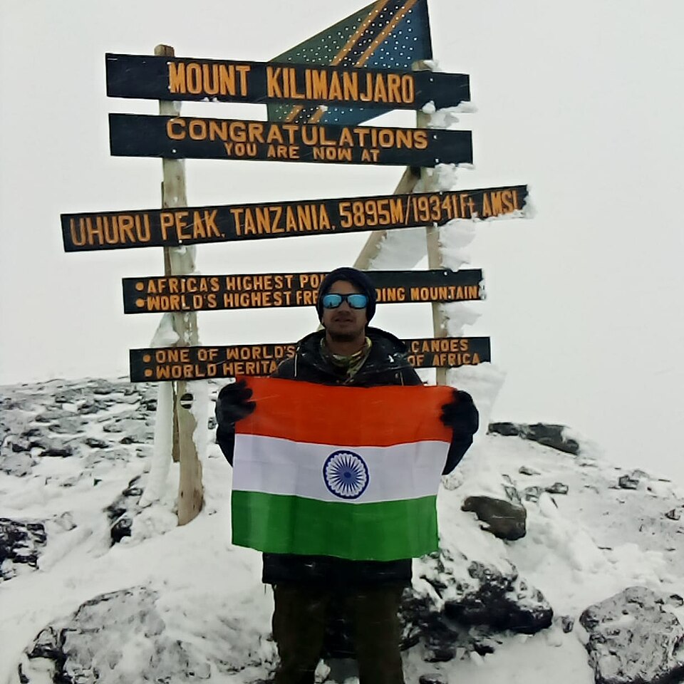Narender Gheu at Mt. Kilimanjaro (Tanzania, Africa) — Mount Kilimanjaro, Tanzania