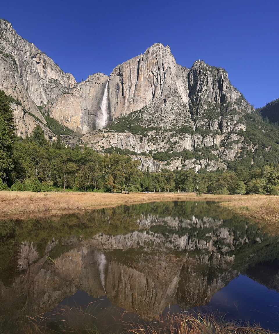 Upper Yosemite fall with reflection 1 — Yosemite, United States