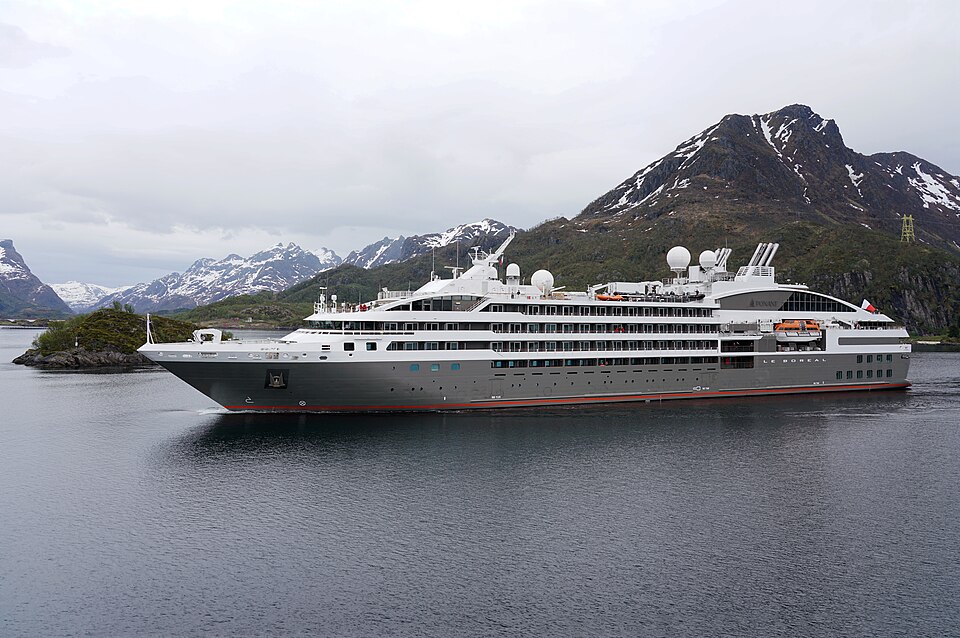 Le Boreal northbound passing Hanoy — Lofoten, Norway