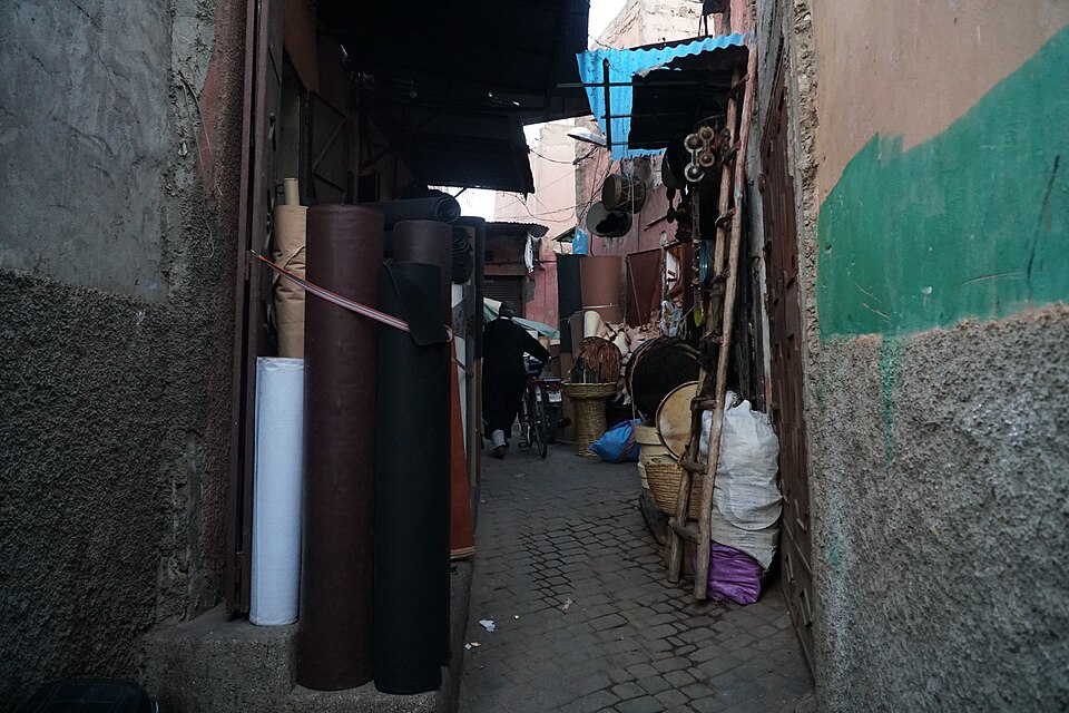 Leather at the Dyers' Souk in Marrakech — Marrakech, Morocco