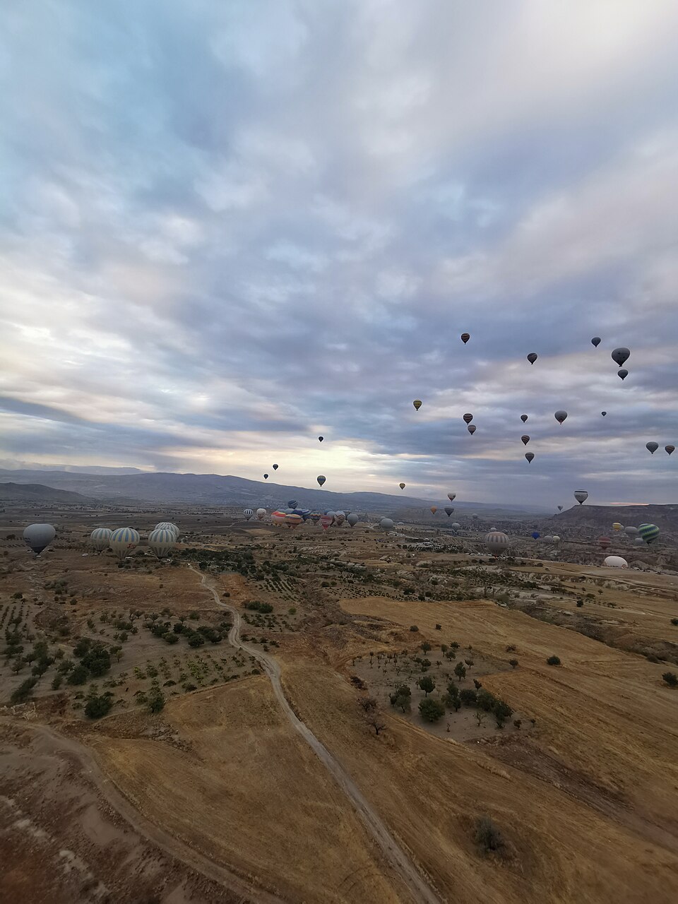 Aerial view of Cappadocia from hot air balloon 06 — Cappadocia, Turkey