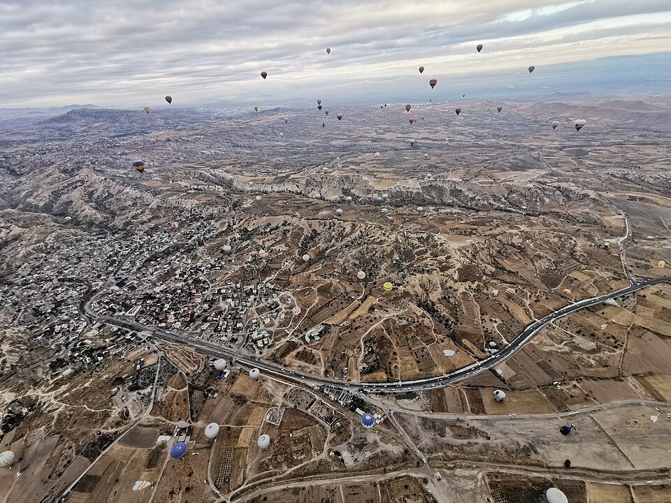 Aerial view of Cappadocia from hot air balloon 26 — Cappadocia, Turkey