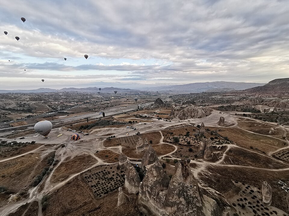 Aerial view of Cappadocia from hot air balloon 37 — Cappadocia, Turkey