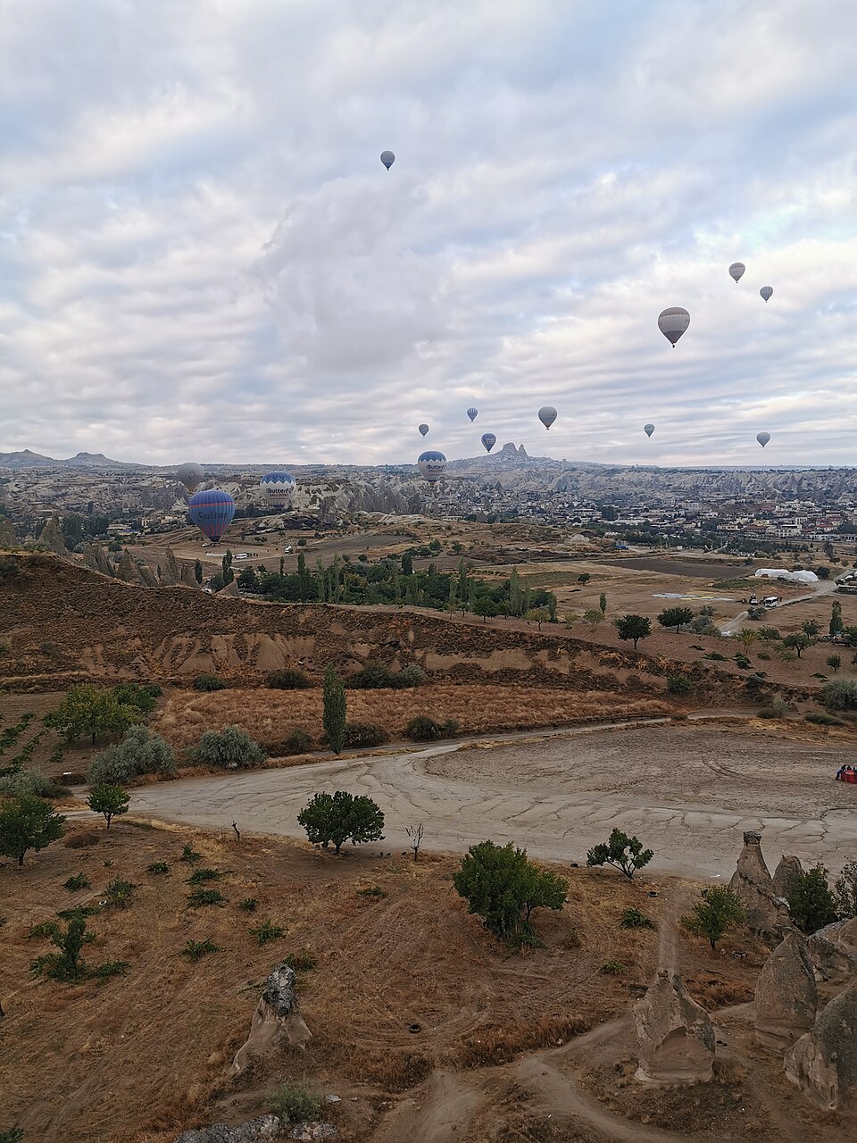 Aerial view of Cappadocia from hot air balloon 48 — Cappadocia, Turkey