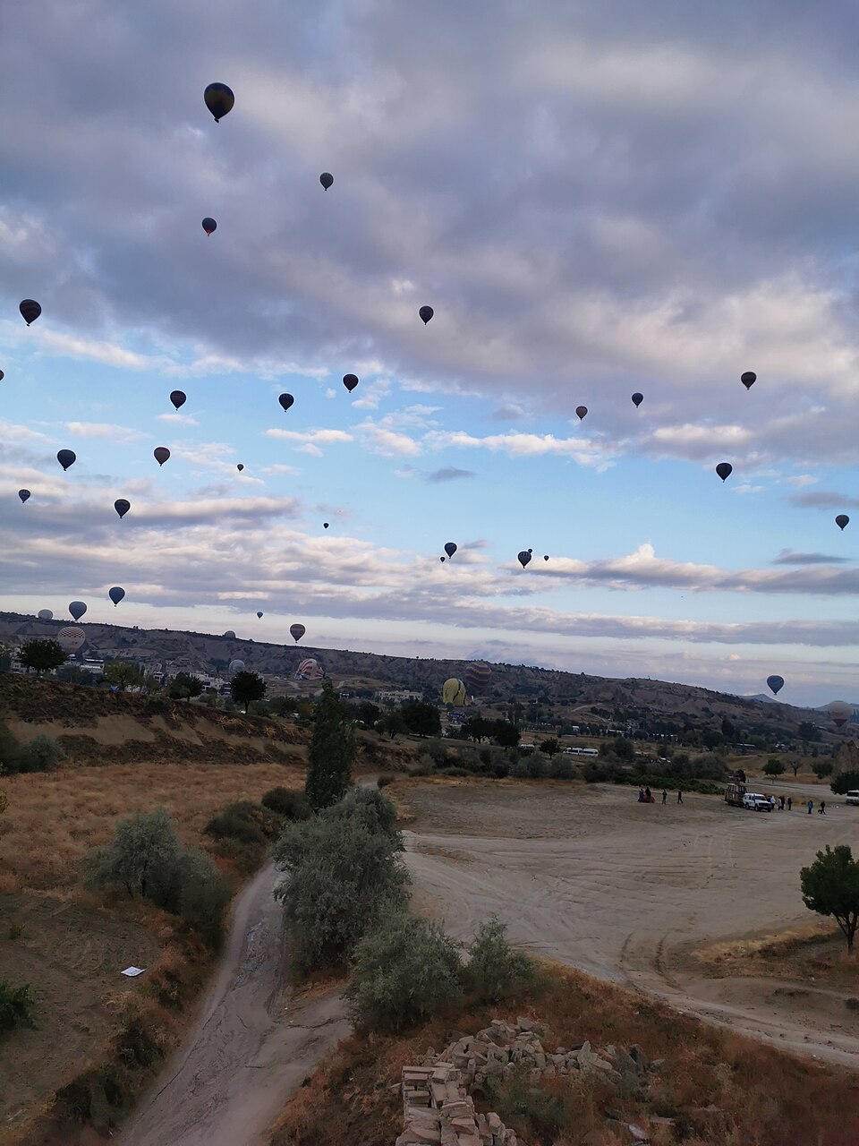 Aerial view of Cappadocia from hot air balloon 51 — Cappadocia, Turkey