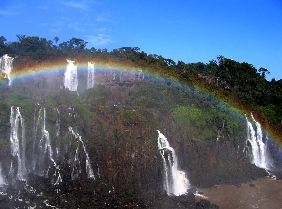 Rainbows at Iguazu Falls frrom Argentina — Iguazú, Argentina