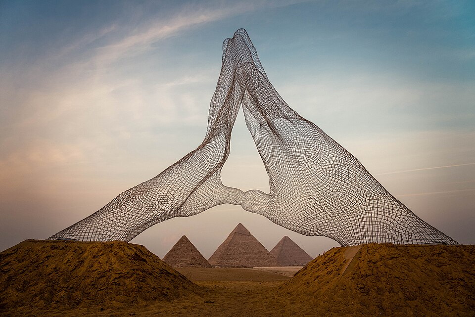 Giza Pyramids during "Forever is Now" exhibition — Giza, Egypt