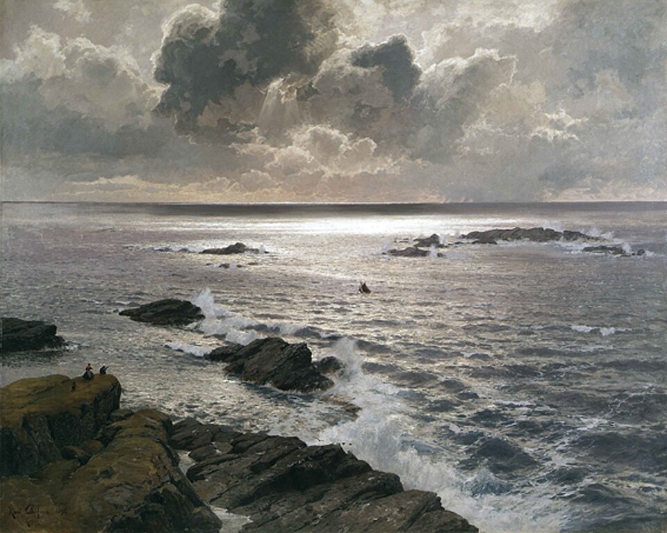 Lifeguard station on the Lofoten Islands (1892), by Karl Theodor Boehme — Lofoten, Norway