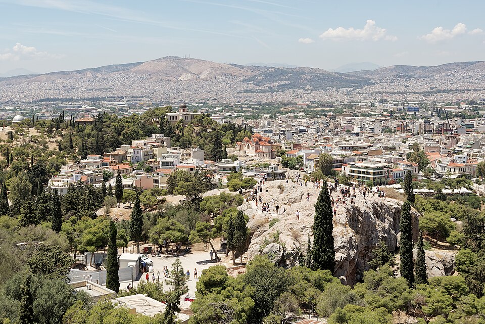 View of the Areopagus from the Acropolis in Athens, 20240531 1329 9684 — Athens, Greece