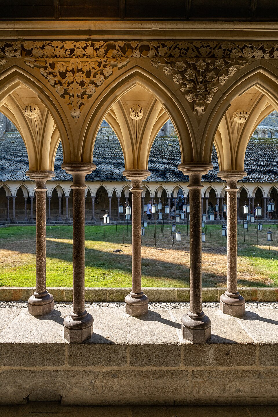 Mont St Michel – cloister — Mont Saint-Michel, France