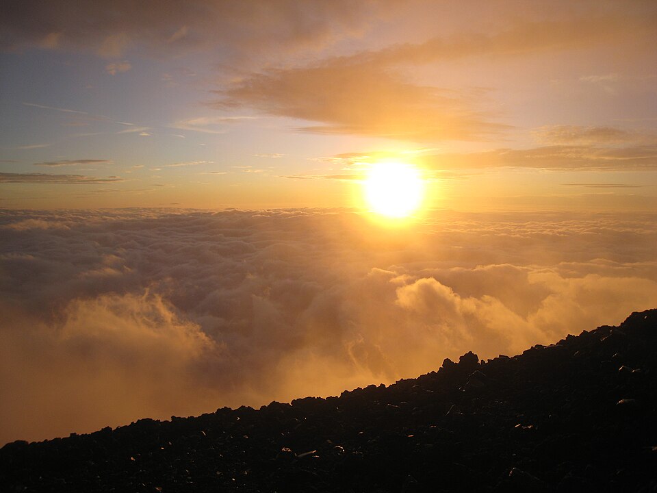August 2009, sunrise seen from top of Mount Fuji -63946 — Mount Fuji, Japan