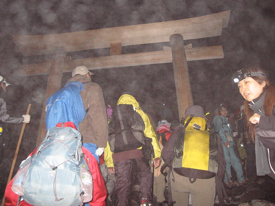 August 2009, top of Mount Fuji at night -77731 — Mount Fuji, Japan