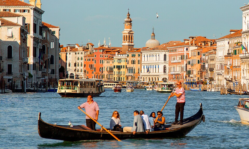 Gondola on the Grand Canal, Venice, Italy (cropped) — Venice, Italy