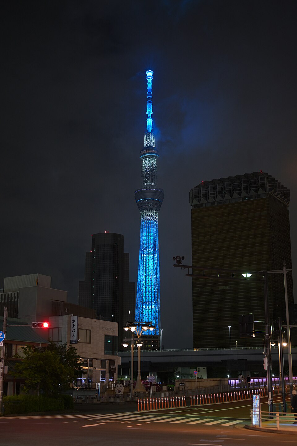 Tokyo Skytree at night from Asakusa June 2025 — Tokyo, Japan