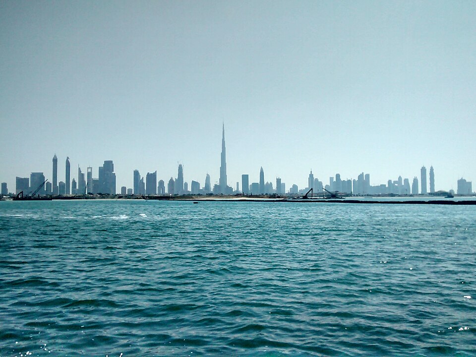 Dubai Skyline from Offshore La Mer — Dubai, United Arab Emirates