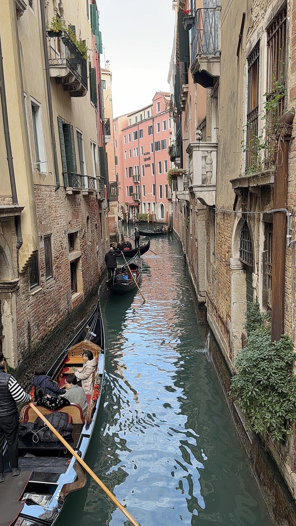 Venice narrow canal with gondolas, 2026-01-17 — Venice, Italy