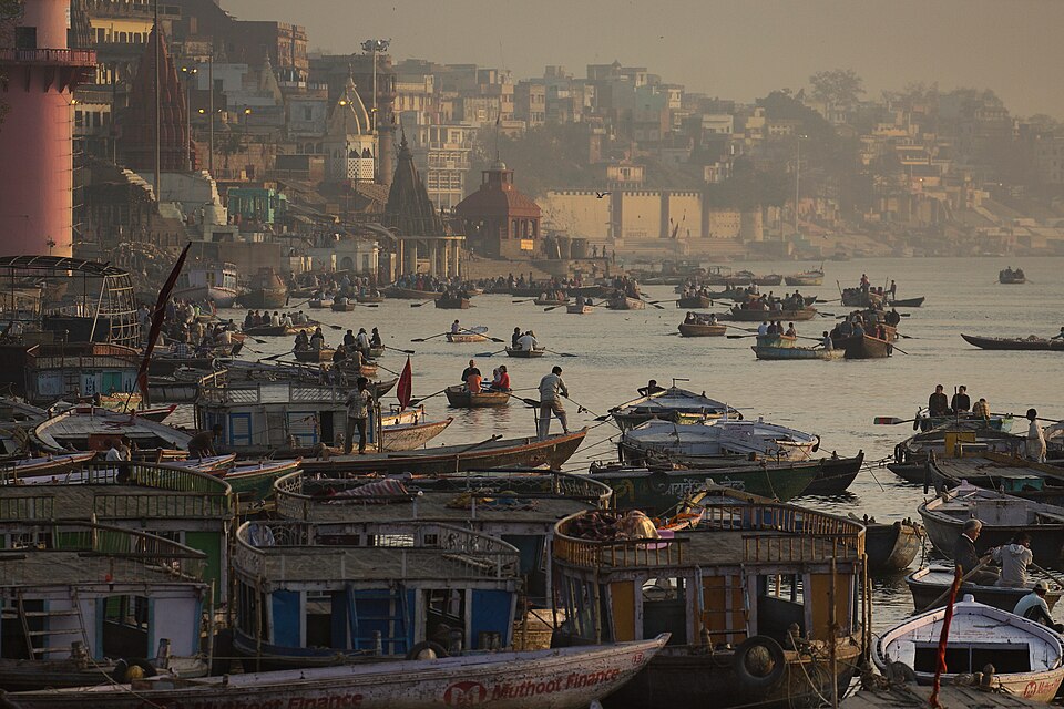 Scindia Ghat in morning, Varanasi, Uttar Pradesh, India (2012) — Varanasi, India