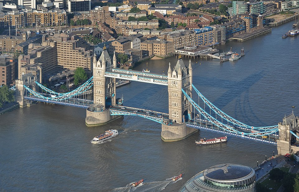 Tower Bridge (aerial view) — London, United Kingdom