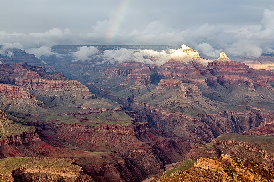 Grand Canyon Hopi Point with rainbow 2013 — Grand Canyon, United States