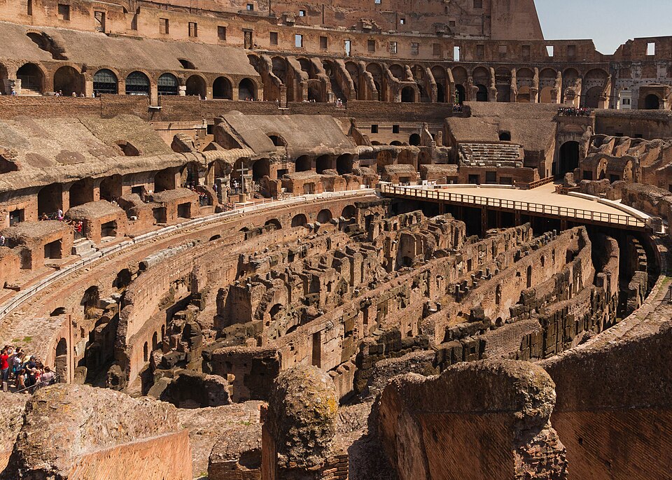 Colosseum ovale sous-sol Rome Italy — Rome, Italy
