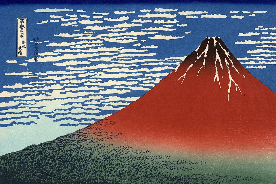 Red Fuji southern wind clear morning — Mount Fuji, Japan
