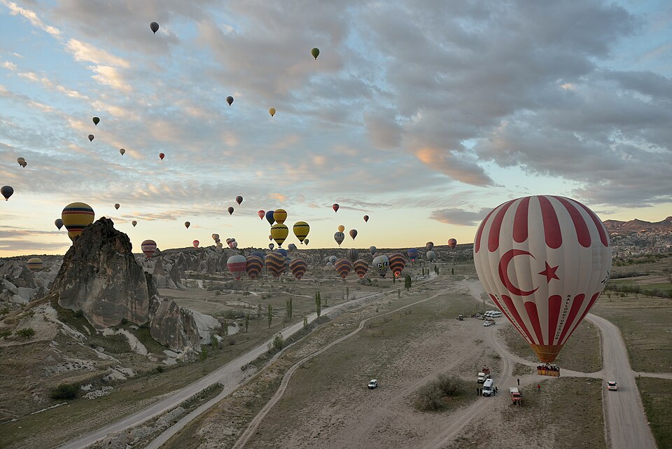 Hot air balloon start in Cappadocia 2014 — Cappadocia, Turkey