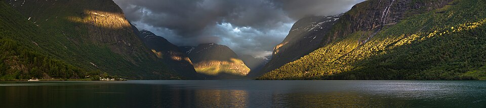 Summer evening at Lovatnet, Stryn, Norway, 2013 June - 3 — Geirangerfjord, Norway