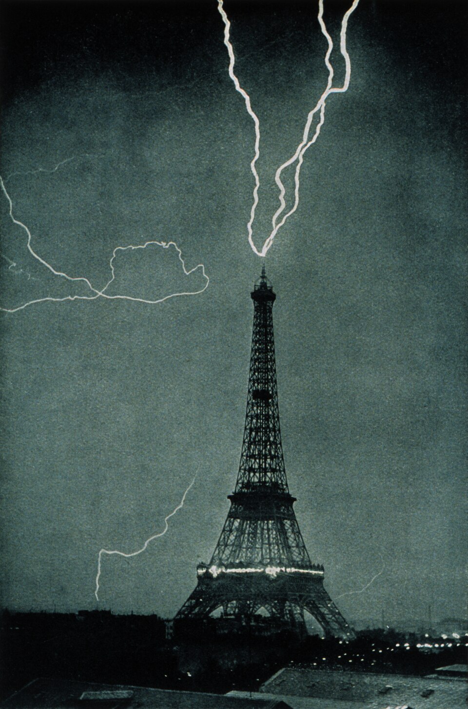 Lightning striking the Eiffel Tower - NOAA — Paris, France