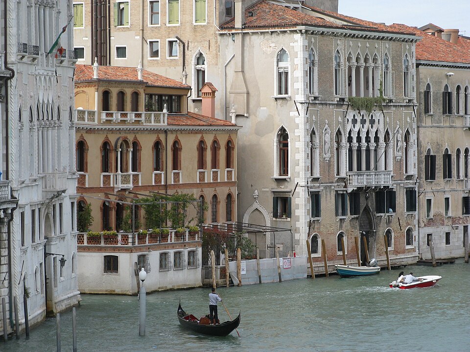 Gondola sailing at Canal Grande-venice — Venice, Italy