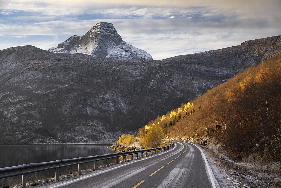 Road heading towards Stetind in Nordland, Norway, 2012 October — Geirangerfjord, Norway