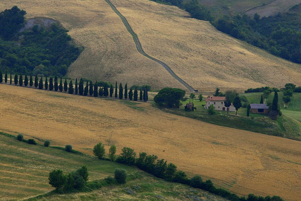 Hilly landscape of Tuscany — Val d'Orcia, Italy