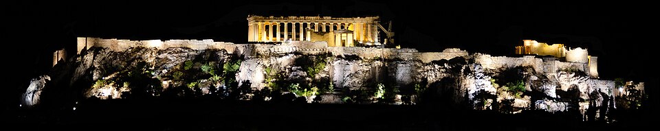 Acropolis of Athens at night (cropped) — Athens, Greece