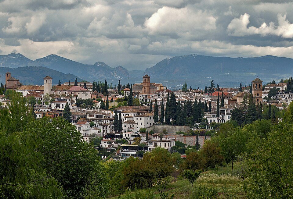 View of Albaicín from Alhambra. Granada, Spain — Granada, Spain