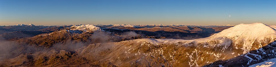 View southwest from Ben Lawers, Scottish Highlands, Scotland — Highlands, United Kingdom