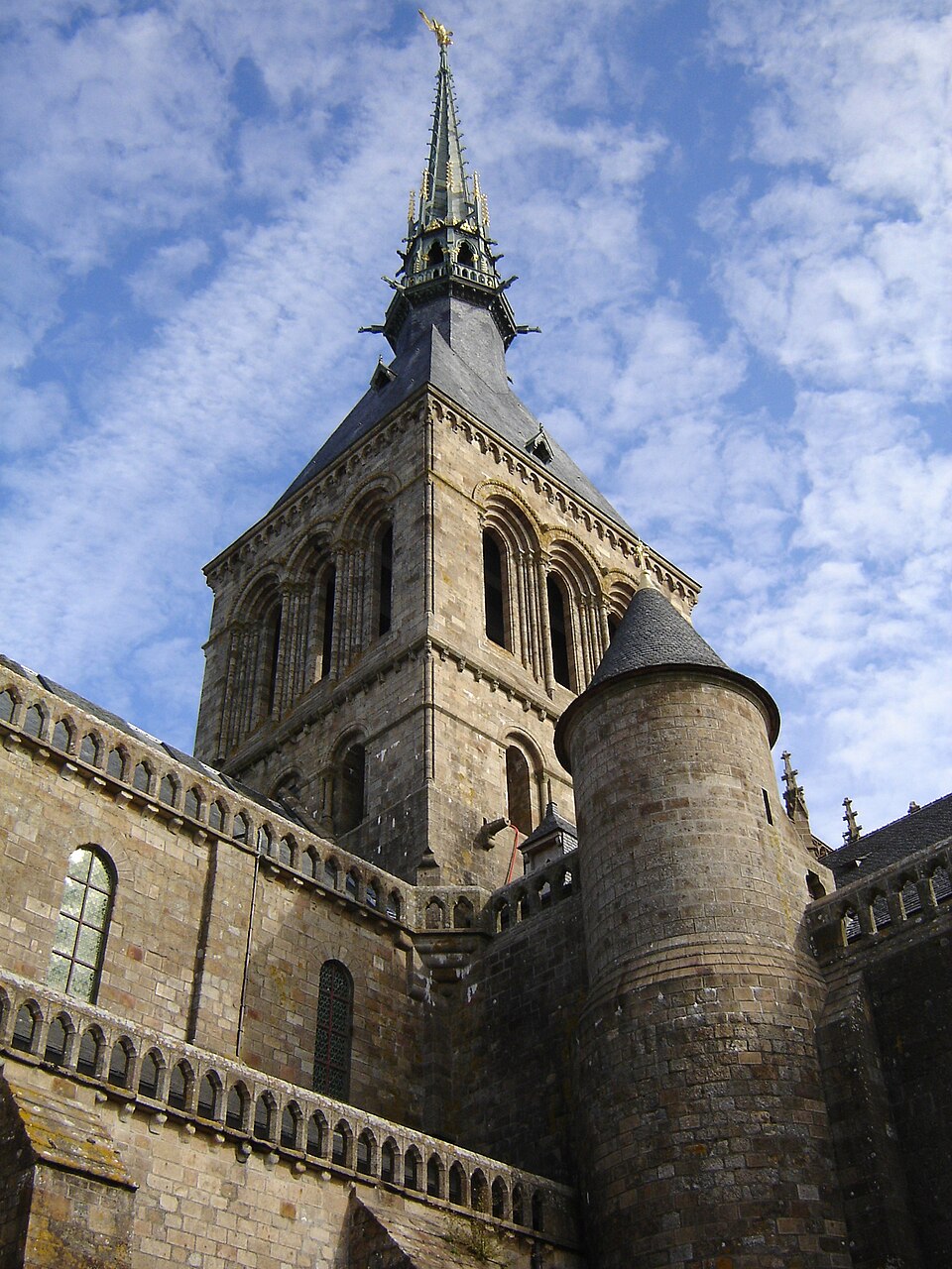 Mont St. Michel Spire — Mont Saint-Michel, France
