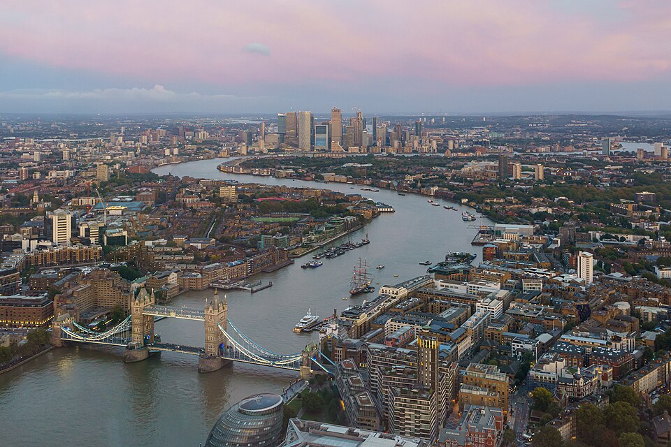 Tower Bridge from the Shard London Bridge. Evening 2019-09-22 — London, United Kingdom