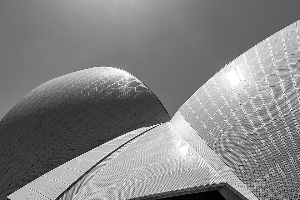 Sydney (AU), Opera House -- 2019 -- 3049 (bw) — Sydney, Australia