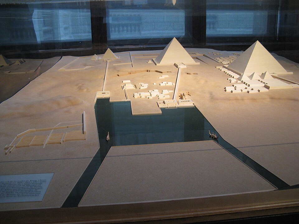 Model of Giza pyramid complex-Kunsthistorisches Museum — Giza, Egypt